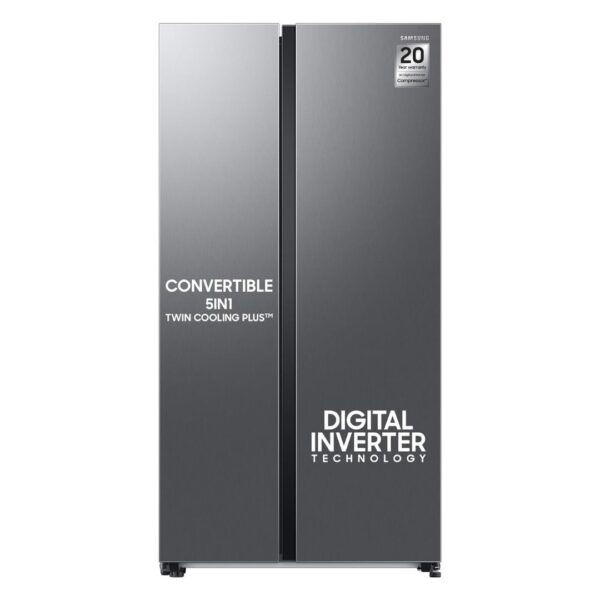 Samsung 653L WI-FI Enabled SmartThings Side By Side Inverter Refrigerator (RS76CG8103S9HL, Refined Inox)