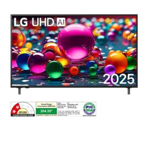 LG 139 cm (55) 4K UHD AI TV (UA8300), α7 AI Processor Gen8, FILMMAKER MODE™, with Dolby Atmos 2025