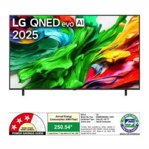 LG 164cm (65) 4K QNED 8GA MiniLED Smart TV with α8 AI Processor 4K Gen2, FILMMAKER MODE ™, AI Picture Pro with Dolby Vision & Atmos 2025