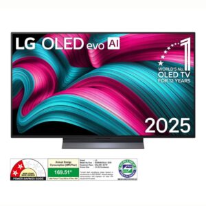 LG OLED evo AI 121cm (48) TV (C5), a9 Gen8 AI Processor 4K, VRR 144Hz Refresh Rate, Dolby Vision & Atmos 2025